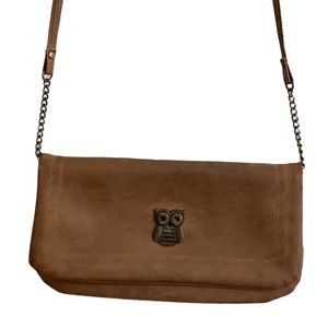 Owl Crossbody Bag Brown